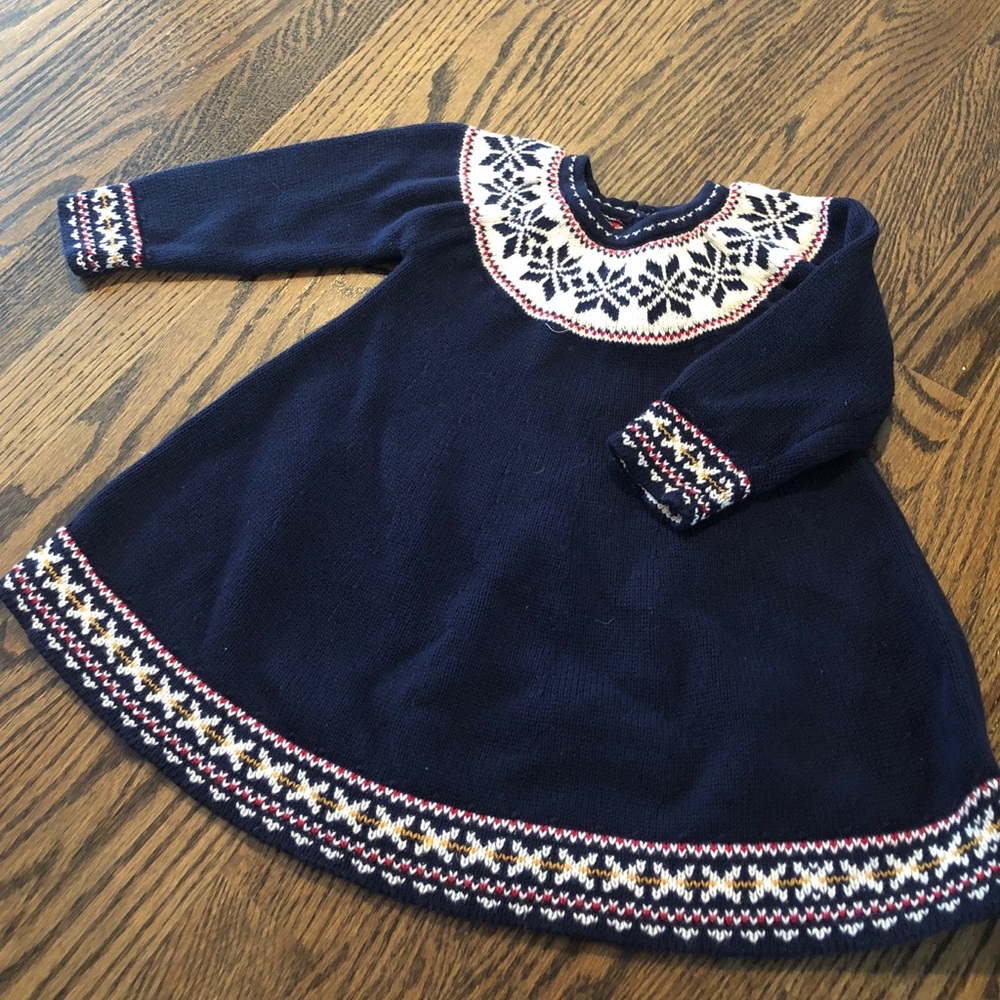 Snowflake sweater dress